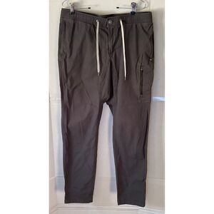 Vuori Mens Ripstop Jogger Pants climber  Gray Organic Cotton Stretch XL 34x30